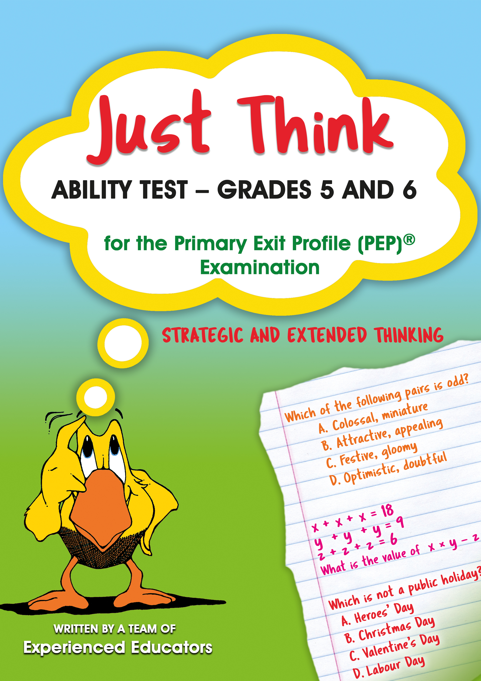 Just Think Performance Task Grade 5 And 6