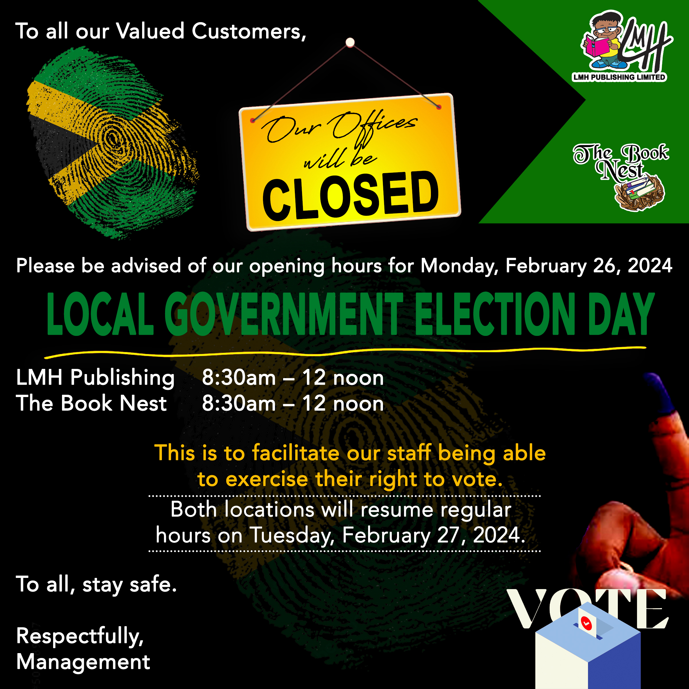 Closing Notice for Election